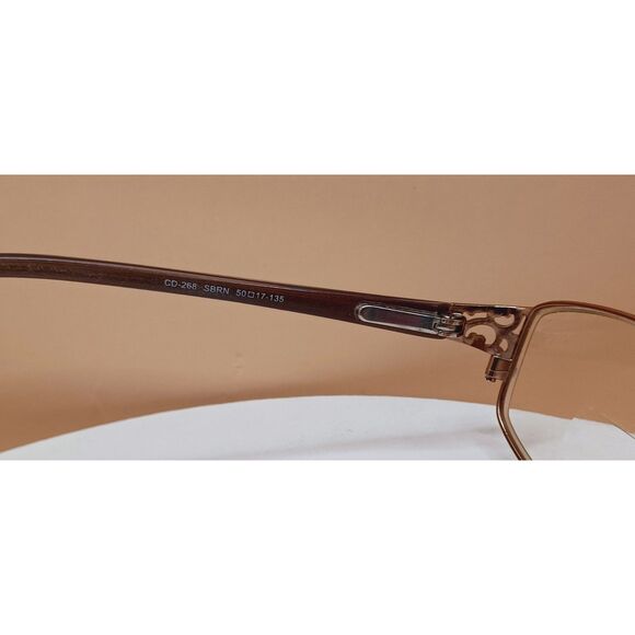 Catherine Deneuve Lunettes CD-268 Brown SBRN Metal Eyeglasses Frame 50-17-135 - Picture 12 of 12